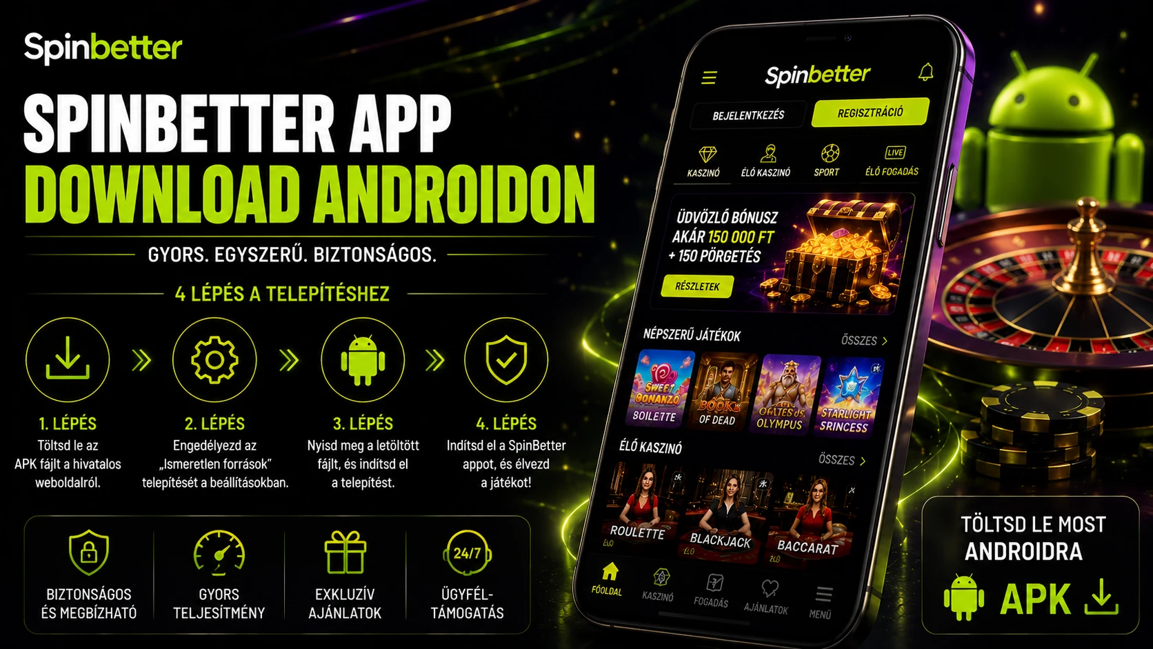 SpinBetter apk letöltése Androidra